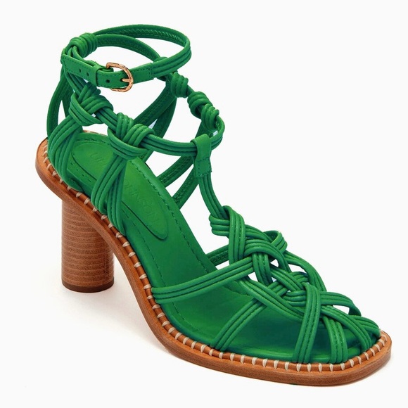 ULLA JOHNSON Tula Knotted High Heel Sandal in Lichen US8 EU38 - Picture 2 of 16